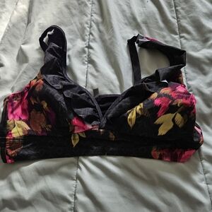 Vibrant Floral Bikini Top